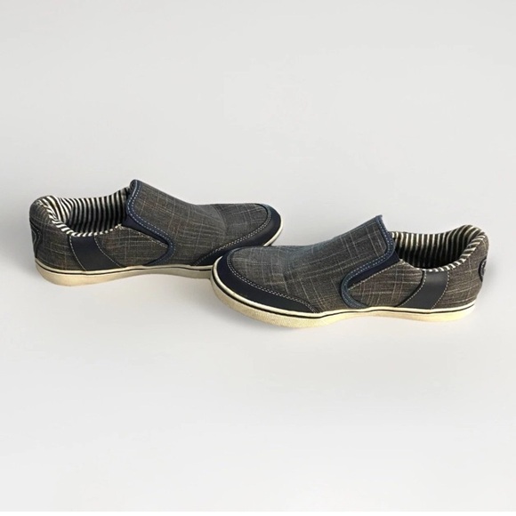 Dream Seek Nautical Blue Slip-On Canvas Mens Shoes Sneakers 8.5 Comfort Travel - Picture 2 of 10